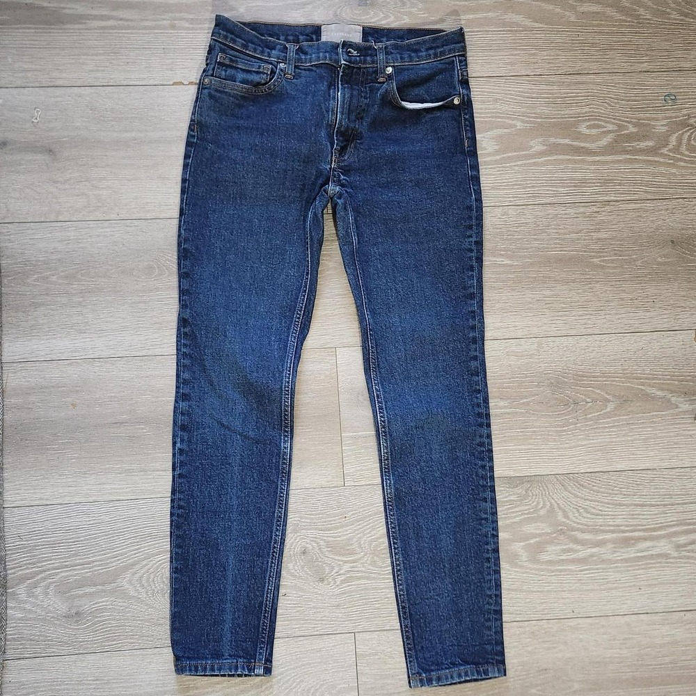 Everlane High Rise Skinny Jeans Dark Wash Denim Size 27 Regular
